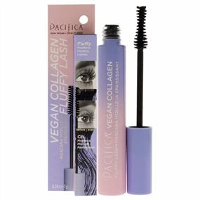 img 4 attached to Vegan Fluffy Lash Mascara By Pacifica - Black, 0.24 Oz - Women'S Mascara For Collagen-Boosted Volume