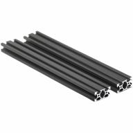 2pcs 600mm 2040v european standard anodized black aluminum profile extrusion linear rail for 3d printer, cnc diy laser engraving machine by iverntech logo