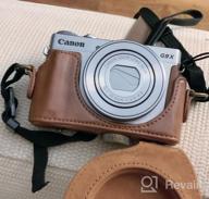 img 1 attached to Canon PowerShot G9X/G9 X Mark II Mark 2 PU Leather Camera Bag Case With Shoulder Neck Strap Belt Black review by Daniel Mettler