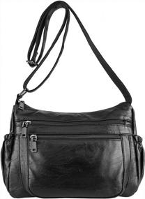 img 4 attached to Ayliss Women'S Casual Shoulder Bag Retro Soft PU Leather Crossbody Messenger Handbag
