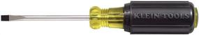 img 2 attached to Klein Tools 601-3: 3/16-Inch Flat Head Screwdriver with Cushion Grip Handle and 3-Inch Round Shank – Ideal for Cabinets