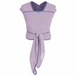 we made me flow, super stretchy, cool & comfortable baby carrier, lavender logo