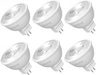 linkind mr16 led bulb dimmable, gu5.3 bi-pin base mr16 led bulbs, 6.5w (70w equivalent) 5000k daylight 640lm mr16 led 40 degree beam angle for spot lights, recessed, tracking lights, 12v, 6 packs логотип
