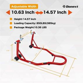 img 3 attached to 🏍️ Donext 850LB Motorcycle Stand: Sport Bike Rear Wheel Lift Swingarm Paddock Stands Red, U - Premium Quality!