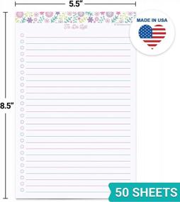 img 3 attached to Floral Collage To-Do List Notepad - 50 Tear-Off Sheets (5.5" X 8.5") For Planning And Organizing, Made In USA By 321Done - Planner Checklist Memo Pad For Productivity Boost