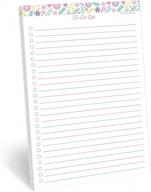 floral collage to-do list notepad - 50 tear-off sheets (5.5" x 8.5") for planning and organizing, made in usa by 321done - planner checklist memo pad for productivity boost логотип