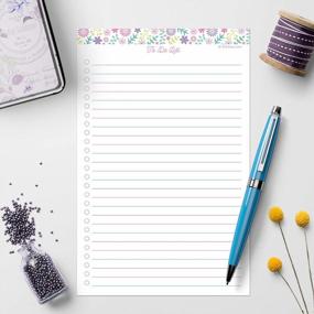 img 2 attached to Floral Collage To-Do List Notepad - 50 Tear-Off Sheets (5.5" X 8.5") For Planning And Organizing, Made In USA By 321Done - Planner Checklist Memo Pad For Productivity Boost