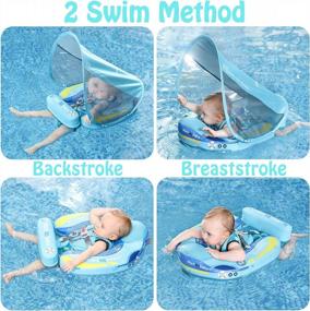 img 1 attached to 🏊 Enhanced Safety and Fun: Upgraded Mambobaby Float for Infants with Adjustable Waist Strap - Non-Inflatable Swim Trainer Life Vest and Floats Toys