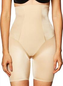 img 3 attached to Shape Your Figure With Arabella Women'S Shine High Waist Thigh Control Shapewear From Amazon Brand