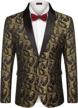 coofandy mens floral tuxedo jacket paisley shawl lapel suit blazer jacket for dinner,prom,wedding logo
