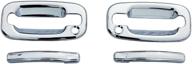 chrome door handle covers with keypad for 2004-2014 ford f-150 2-door by auto ventshade 685201 logo