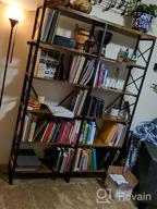 img 1 attached to IRONCK Bookshelf Double Wide 6-Tier 76" H, Open Large Bookcase, Industrial Style Shelves, Wood And Metal Bookshelves For Home Office, Easy Assembly review by Michael Reese