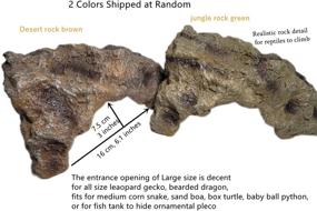 img 2 attached to Enhance Your Reptile Habitat with RunXF Reptile Simulation Rock Hideouts: Ideal Cave Amphibian Hides for Gecko, Leopard Lizards, Toads, and Turtles