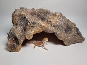 img 3 attached to Enhance Your Reptile Habitat with RunXF Reptile Simulation Rock Hideouts: Ideal Cave Amphibian Hides for Gecko, Leopard Lizards, Toads, and Turtles