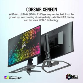 img 3 attached to 🖥 Corsair XENEON 32UHD144 Gaming Monitor 3840X2160 with Tilt Adjustment, High Dynamic Range, USB Hub, Height Adjustment, ‎CM-9020003-NA & HDMI Connectivity