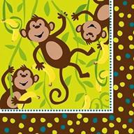 16 count paper napkins monkeyin around logo