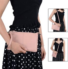 img 3 attached to Elegant Vintage Leather Wristlet Clutch Crossbody: Explore Women's Handbags & Wallets at Wristlets