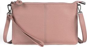 img 4 attached to Elegant Vintage Leather Wristlet Clutch Crossbody: Explore Women's Handbags & Wallets at Wristlets