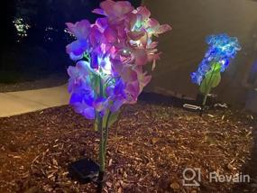 img 7 attached to 3 Pack Solar Garden Lights 2022 Version – Outdoor Colorful Hydrangea Flower Decoration, Two Lighting Modes & Enlarged Solar Panel - TONULAX