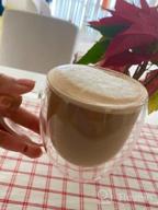 img 1 attached to Stay Warm And Enjoy Your Brew: Set Of 4 Insulated Double Walled Glass Coffee Mugs With Handle And Borosilicate Glass Tea Cups review by Ben Swett