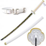 rengeng катана самурайский меч для аниме убийца демонов косплей, ручная работа из высокоуглеродистой стали и восковой веревки с ручной обмоткой логотип