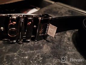 img 7 attached to HYRISON Genuine Leather Automatic Buckle Black Men's Accessories for Belts