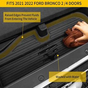 img 1 attached to Maxzina Fit 2021 2022 Ford Bronco Lower Trunk Storage Mat Cargo Liner - Premium Accessories for 2022 Ford Bronco (4 Door)