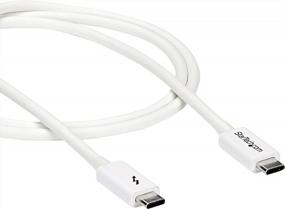 img 2 attached to StarTech.Com 20Gbps Thunderbolt 3 Cable - 3.3Ft/1M - White - 4K 60Hz - Certified TB3 USB-C To USB-C Charger Cord W/ 100W Power Delivery (TBLT3MM1MW),20Gbps - White