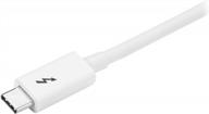 startech.com 20gbps thunderbolt 3 cable - 3.3ft/1m - white - 4k 60hz - certified tb3 usb-c to usb-c charger cord w/ 100w power delivery (tblt3mm1mw),20gbps - white logo