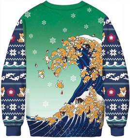 img 3 attached to Ugly Christmas Sweater: Stand Out With Cutiefox 3D Print Crew Neck Pullover!