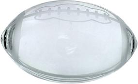 img 3 attached to Crystal Football Paperweight 3.5 Inch With Gift Box (Amlong)