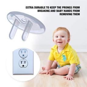 img 2 attached to 👶 Childproofing Essential: AZbébé Plug Protectors for Home Safety - Pack of 32 Ultra Clear Wall Outlet Covers with Water Proof Design