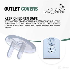 img 3 attached to 👶 Childproofing Essential: AZbébé Plug Protectors for Home Safety - Pack of 32 Ultra Clear Wall Outlet Covers with Water Proof Design