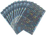 100-piece holographic ziplock mylar bags, 4x5.9 inch, star pattern foil sample pouches for candy, jewelry, lashes, lip gloss - gift baggies логотип