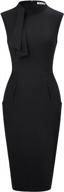 step into the 50s with muxxn's vintage tie-neck bodycon dress - a classic cocktail must-have with pockets! logo