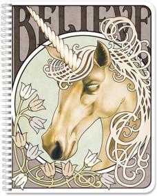 img 3 attached to BookFactory Unicorn Notebook / College Ruled Lined Journal / Log Book - Wire-O, 100 Pages, 8.5" X 11" (JOU-100-7CW-PP-(Unicorn))