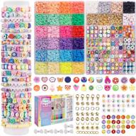 polymer clay beads kit for bracelet making - 7905pcs with 28 vibrant colors, smiley face & large beads, craft kit for teen girls gift age 8-12 - perfect for jewelry making. logo