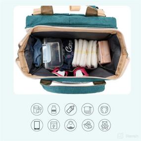 img 2 attached to Backpack Folding Portable Capacity Waterproof Diapering best: Diaper Bags