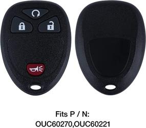 img 1 attached to 🔑 Car Keyless Entry Remote Control Key for Chevy 2007-2014 Equinox Avalanche Silverado Escalade Tahoe Suburban GMC Yukon OUC60270, OUC60221, 1Pack - Convenient and Compatible Solution