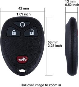 img 2 attached to 🔑 Car Keyless Entry Remote Control Key for Chevy 2007-2014 Equinox Avalanche Silverado Escalade Tahoe Suburban GMC Yukon OUC60270, OUC60221, 1Pack - Convenient and Compatible Solution