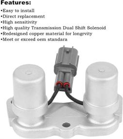 img 1 attached to Transmission Dual Shift Control Solenoid Lock Up Solenoid for Honda Civic & Del Sol 1992-2000, CRV 1997-2001 - 28300-P24-J01