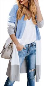 img 4 attached to Women'S Boho Colorblock Cardigan: Lovaru Long Sleeve Loose Knit Sweaters