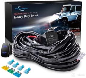 img 4 attached to 💡 Mictuning HD 14AWG 300W LED Light Bar Wiring Harness with 40 Amp Fuse, Relay, ON-OFF Rocker Switch - Blue (2Lead)