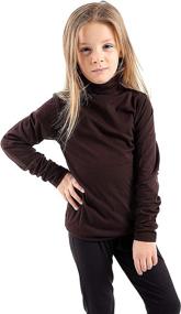 img 1 attached to Loxdonz Sleeve Turtleneck T Shirts for Toddler Girls Size 13, Clothing in Tops, Tees & Blouses