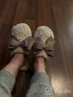 img 1 attached to Warm And Cozy: ULTRAIDEAS Women'S Fuzzy Slippers With Memory Foam And Bow For Indoor Comfort review by Monica Russell