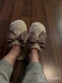 img 5 attached to Warm And Cozy: ULTRAIDEAS Women'S Fuzzy Slippers With Memory Foam And Bow For Indoor Comfort