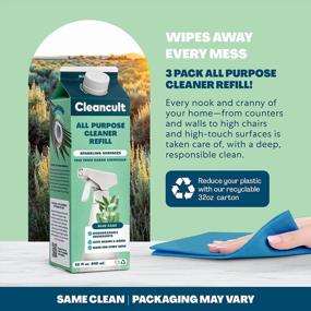 img 3 attached to Cleancult Blue Sage All-Purpose Cleaner Refills - 32Oz, 3 Pack - Safe For All Surfaces - Made With Natural Ingredients - 100% Recyclable Packaging
