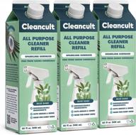 cleancult blue sage all-purpose cleaner refills - 32oz, 3 pack - safe for all surfaces - made with natural ingredients - 100% recyclable packaging logo