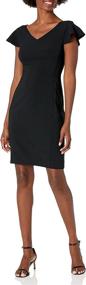 img 4 attached to Lark Ro Womens Sleeve Double Women's Clothing ~ Dresses