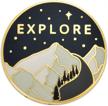 discover the magic of the outdoors with pinmart's enamel nature lover lapel pin logo